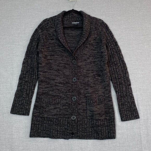 Warehouse One Cardigan Sweater Button Up Gray Heather Sz XL Soft and Stretchy - Picture 1 of 8